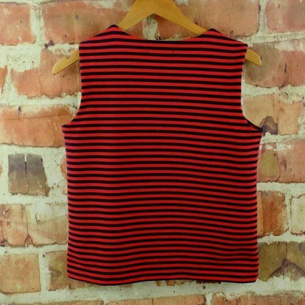 MADEWELL Top Ridge Stripe Tank Red Navy 92450 NEW! - Picture 7 of 8